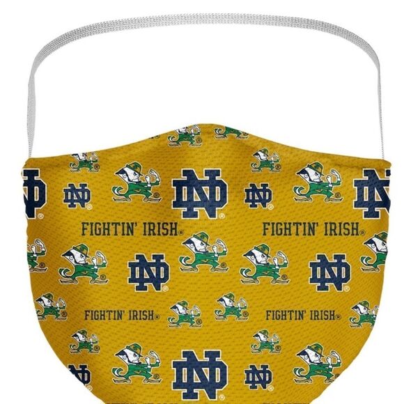 New in Package NOTRE DAME FIGHTING IRISH Face Covering Face Mask Masks Set of 3 - Picture 3 of 4